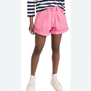 Denimist Blair Double Pleated Short in Pink SZ 24 EUC